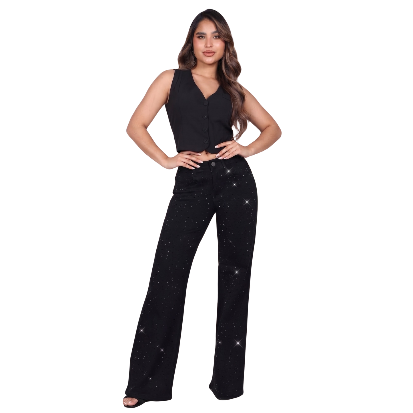 Wide Leg Jeans Brillos 208S