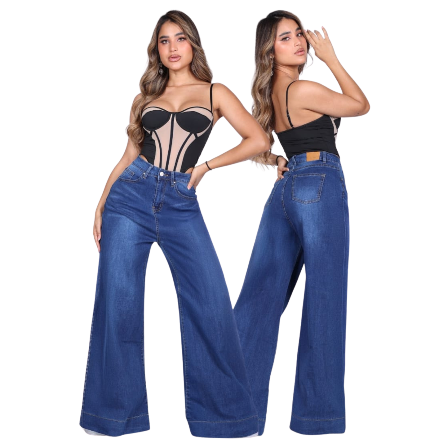 Wide Leg Jeans ST10 Medium blue