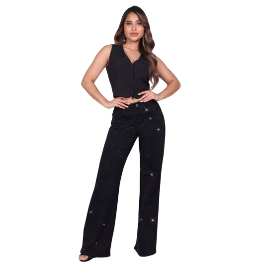 Wide Leg Jeans Brillos 208S