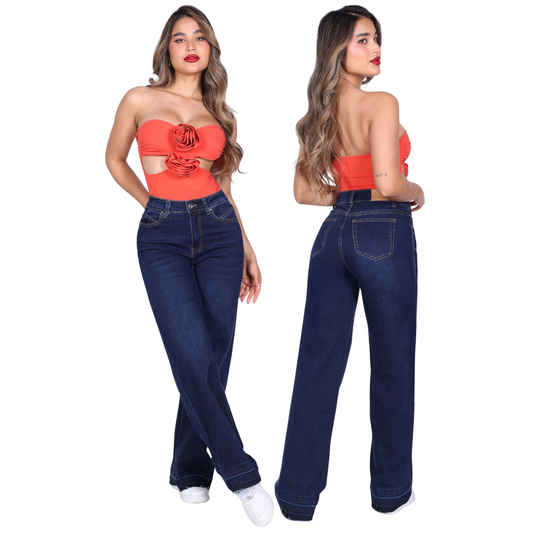 Wide Leg Jeans STL08 Dark Blue