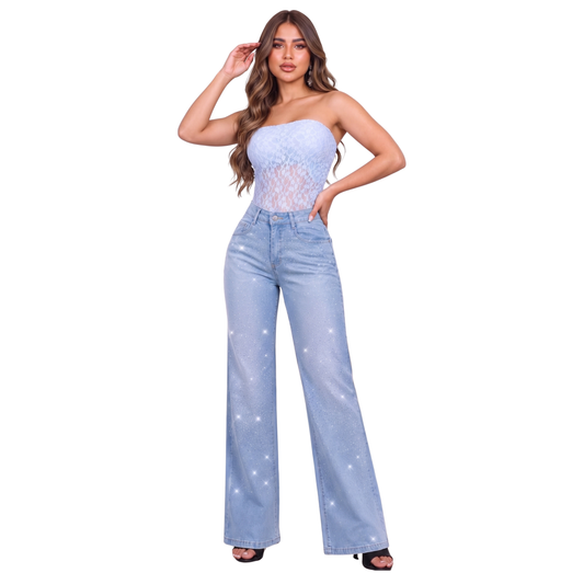 Wide Leg Jeans Brillos 204S