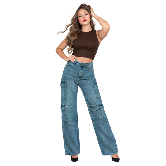 Jeans Cargo STL12 Blue V