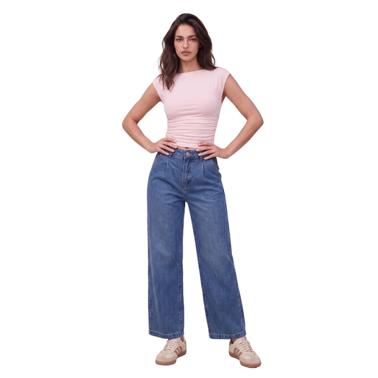 Wide Leg Jeans AX346C