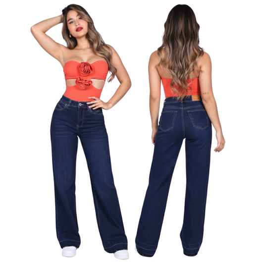 Wide Leg Jeans STL08 Dark Blue