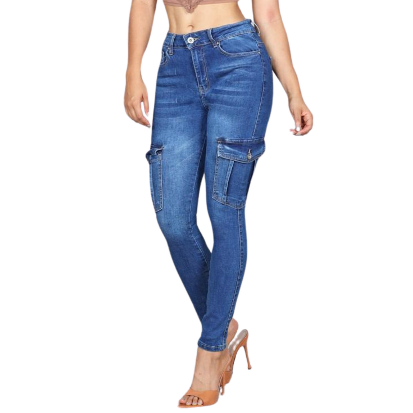 Skinny Cargo Jeans MD120