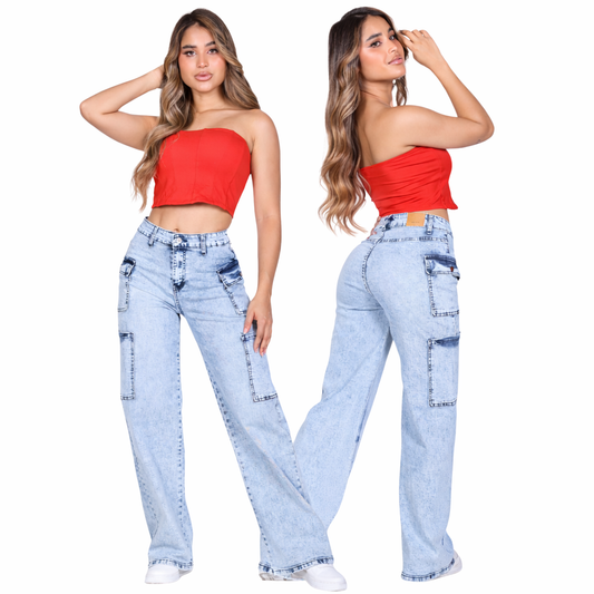 Jeans Cargo STL04 Ligth Blue