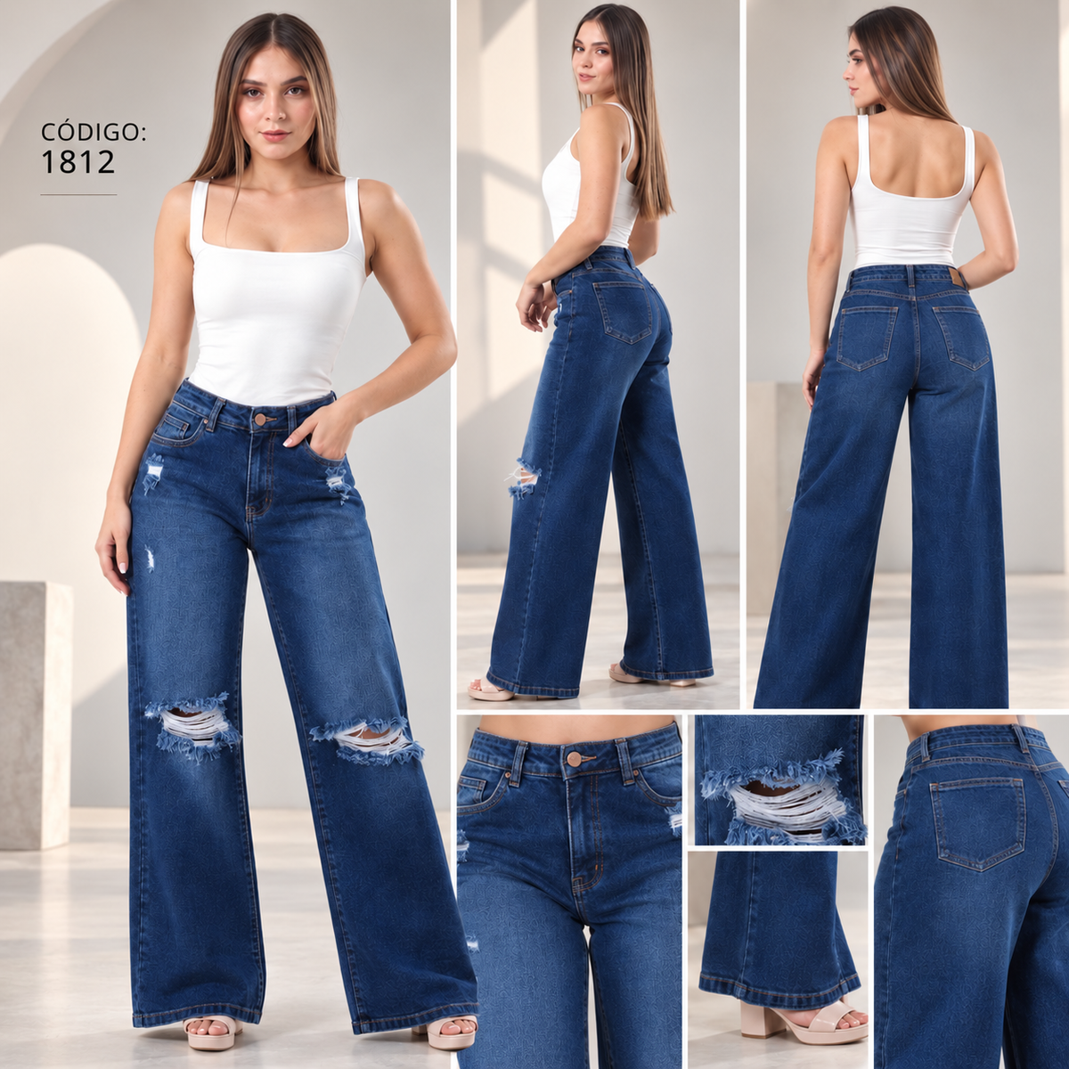 Wide Leg Jeans DFF1812